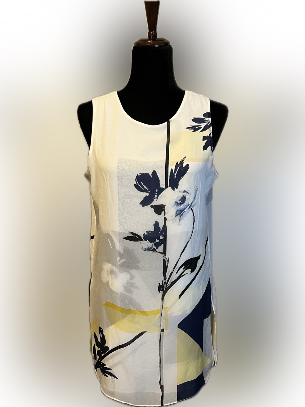 WHBM Watercolor Floral Chiffon Layered Tunic size 6